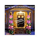 Outdoor Christmas Decorations -47In Candy Xmas Yard Signs with Stakes | New Year Giant Holiday Grinch Christmas Decor