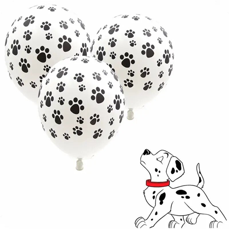 10pcs/pack Cute Dog Footprints Latex Balloons | Party Decoration Balloons For Party Supplies