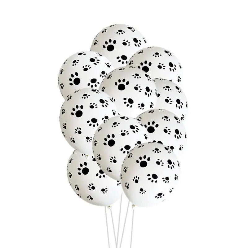 10pcs/pack Cute Dog Footprints Latex Balloons | Party Decoration Balloons For Party Supplies