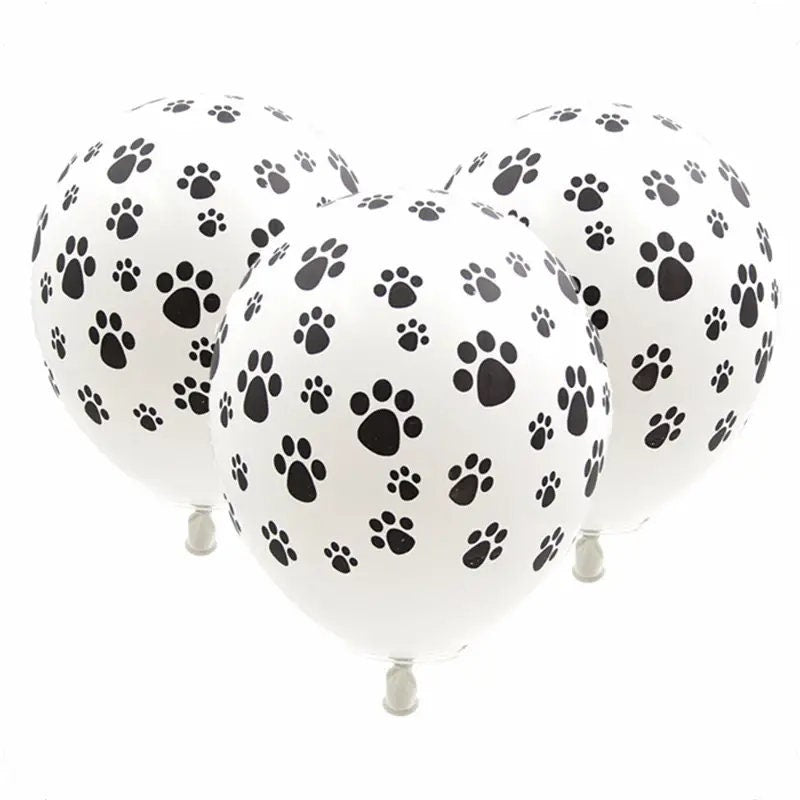 10pcs/pack Cute Dog Footprints Latex Balloons | Party Decoration Balloons For Party Supplies