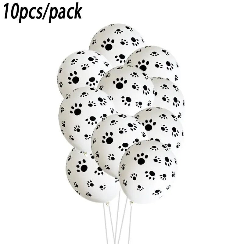 10pcs/pack Cute Dog Footprints Latex Balloons | Party Decoration Balloons For Party Supplies