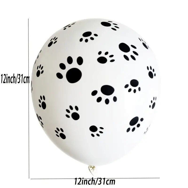 10pcs/pack Cute Dog Footprints Latex Balloons | Party Decoration Balloons For Party Supplies