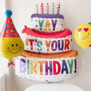 New Colorful Three Layers Cake Aluminum Film Balloons | Kids Birthday Party Arrangement Decoration Balloons