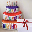 New Colorful Three Layers Cake Aluminum Film Balloons | Kids Birthday Party Arrangement Decoration Balloons