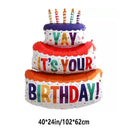 New Colorful Three Layers Cake Aluminum Film Balloons | Kids Birthday Party Arrangement Decoration Balloons
