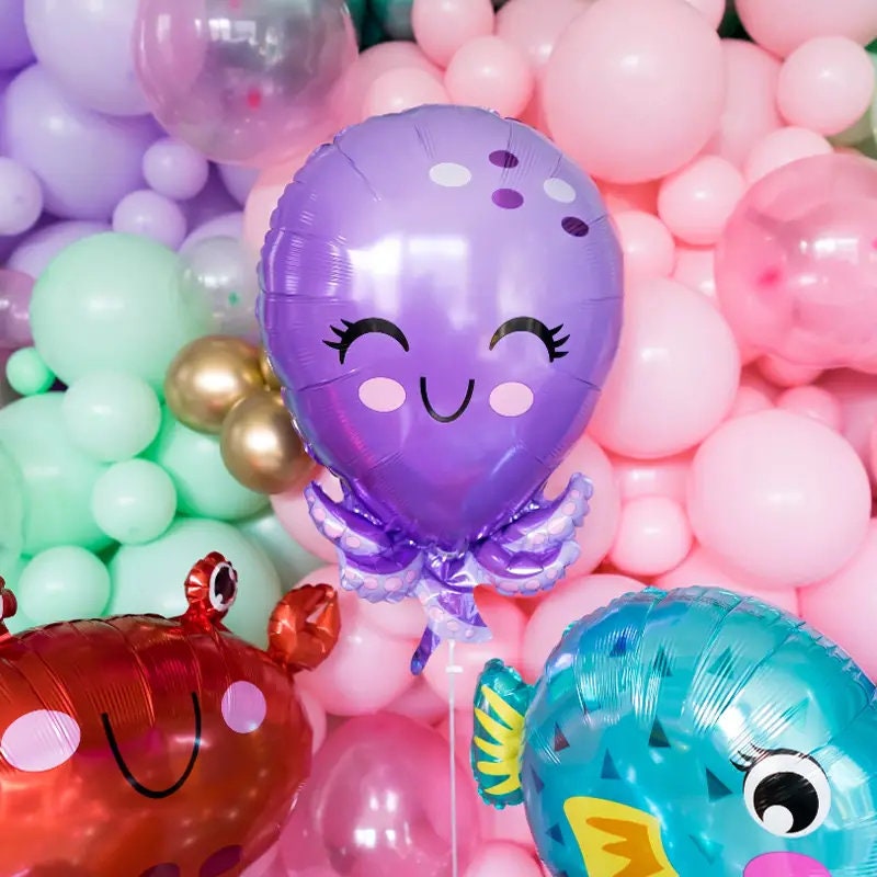 5pcs Ocean Theme Balloons Suitable For Theme Party Birthday Decoration