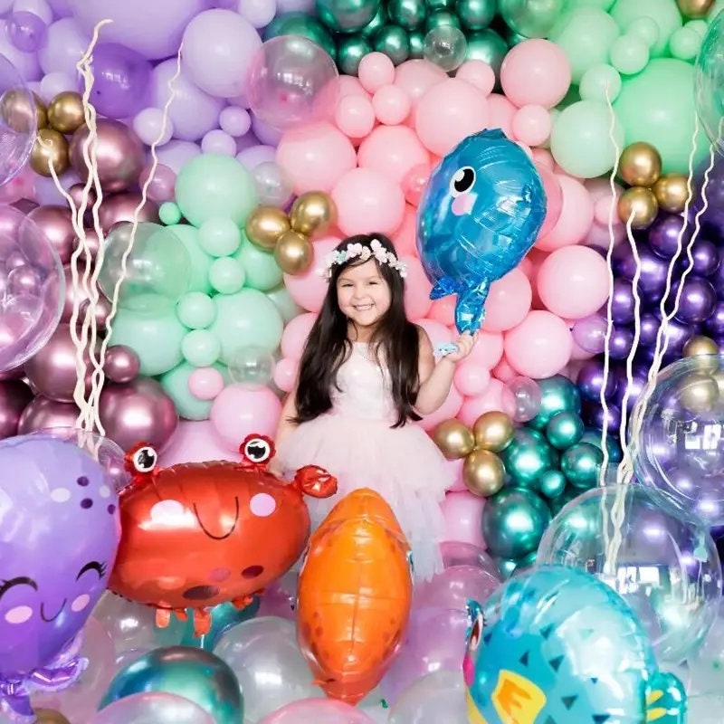 5pcs Ocean Theme Balloons Suitable For Theme Party Birthday Decoration