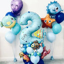 5pcs Ocean Theme Balloons Suitable For Theme Party Birthday Decoration