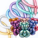 Metallic Twisting Balloons | 20 Pcs 290mm/11.42in Long Balloons | DIY Magic Balloons Animal Balloons For Children's Party | Carnivals Jungle