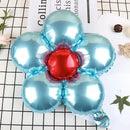 10pcs Mixed Color Petal Aluminum Film Balloons Round Petal Birthday Party Balloons Festival Decoration Balloons