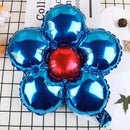 10pcs Mixed Color Petal Aluminum Film Balloons Round Petal Birthday Party Balloons Festival Decoration Balloons