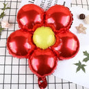 10pcs Mixed Color Petal Aluminum Film Balloons Round Petal Birthday Party Balloons Festival Decoration Balloons