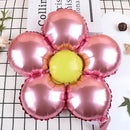 10pcs Mixed Color Petal Aluminum Film Balloons Round Petal Birthday Party Balloons Festival Decoration Balloons