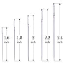 25 Large Eye Stitching Needles  |  5 Sizes Big Eye Hand Sewing Needles in Clear Storage Tube