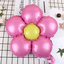 10pcs Mixed Color Petal Aluminum Film Balloons Round Petal Birthday Party Balloons Festival Decoration Balloons