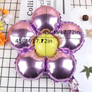 10pcs Mixed Color Petal Aluminum Film Balloons Round Petal Birthday Party Balloons Festival Decoration Balloons