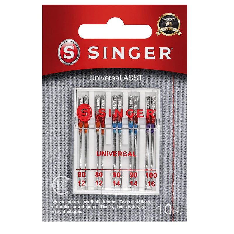 Singer Assorted Universal Ball Point Sewing Machine Needles - 10 Pack