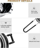 2 Pack Double Boiler Pot Set Stainless Steel Melting Pot with Silicone Spatula for Soap, Wax, Candle Making | 600ml