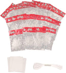 BTNOW 63 Pieces 4 Sizes White Christmas Snowflake Decorations Snowflake Ornaments Garland, 8 Meters White Strings and 60 Pieces Round Double