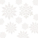36pcs Christmas White Snowflake Ornaments Plastic Glitter Snow Flakes Ornaments for Winter Christmas Tree Decorations Size Varies Craft