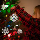 36pcs Christmas White Snowflake Ornaments Plastic Glitter Snow Flakes Ornaments for Winter Christmas Tree Decorations Size Varies Craft
