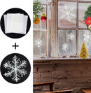 BTNOW 63 Pieces 4 Sizes White Christmas Snowflake Decorations Snowflake Ornaments Garland, 8 Meters White Strings and 60 Pieces Round Double