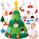 HBlife Felt Christmas Tree | 3ft DIY Christmas Decorations Clearance with 26 Pcs Ornaments Wall Decor with Hanging Rope for Kids Xmas Gifts