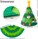 HBlife Felt Christmas Tree | 3ft DIY Christmas Decorations Clearance with 26 Pcs Ornaments Wall Decor with Hanging Rope for Kids Xmas Gifts