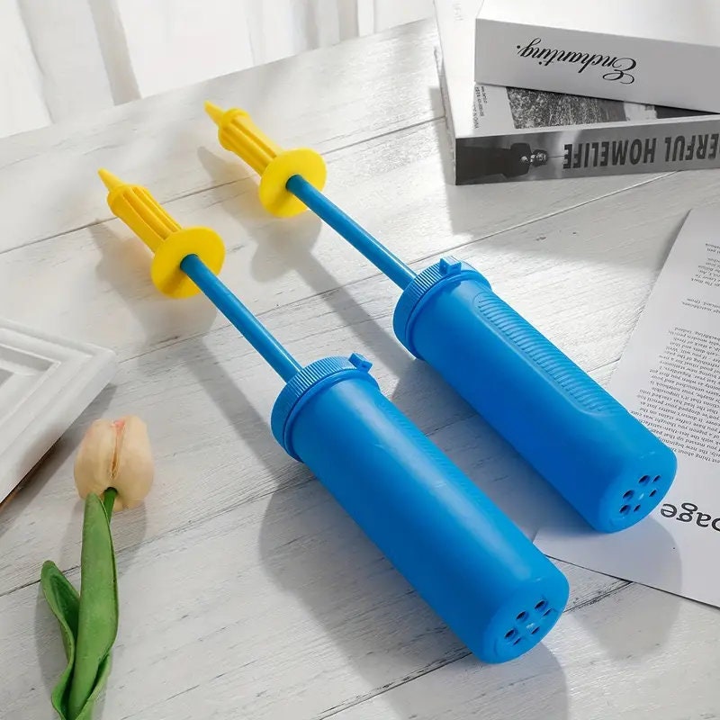 1pc | Blue Balloon Pump | Hand-push Convenient And Labor-saving Pump | Party Arrangement Tool | Bachelor Party Supplies Adult Party Supplies