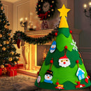 HBlife Felt Christmas Tree | 3ft DIY Christmas Decorations Clearance with 26 Pcs Ornaments Wall Decor with Hanging Rope for Kids Xmas Gifts