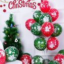15pcs 12 Inch Christmas Theme Latex Balloon Set