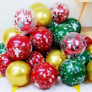 15pcs 12 Inch Christmas Theme Latex Balloon Set