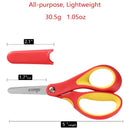 LIVINGO 5 Inch Toddler Craft Scissors for School Students, Sharp Stainless Steel Blades Pack Of 3