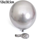 50pcs 12 Inch About 30.5cm Balloons For Party Silver Metallic Balloons Latex Birthday Balloons Helium Sparkly Balloons Thick Chrome Balloons