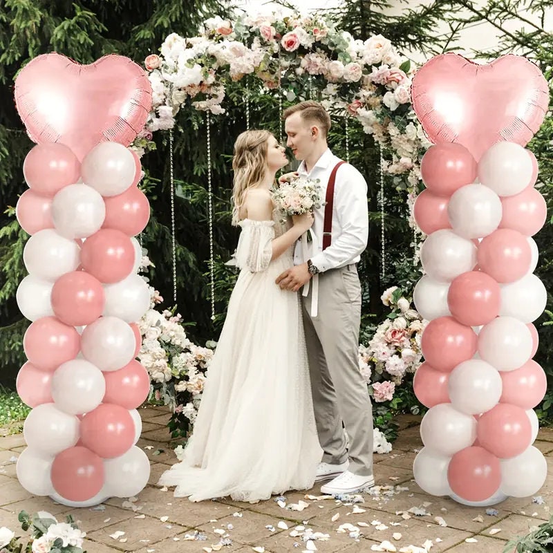 1 Set| Balloon Column Stand Kit| 81 Inches Adjustable Balloon Tower Stand Kit| Balloon Arch Kit Stand With Manual Pump For Wedding Birthday