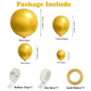 92pcs Metallic Golden Balloons Chrome Golden Balloon Different Sizes, Gold Latex Balloons For Birthday Parties Graduation Baby Showers