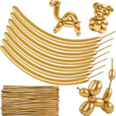 20pcs Metal Golden Twist Balloons | Metal Latex Balloons For Birthday Wedding Engagement Anniversary Festival Party Decoration