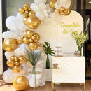 92pcs Metallic Golden Balloons Chrome Golden Balloon Different Sizes, Gold Latex Balloons For Birthday Parties Graduation Baby Showers