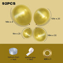 92pcs Metallic Golden Balloons Chrome Golden Balloon Different Sizes, Gold Latex Balloons For Birthday Parties Graduation Baby Showers