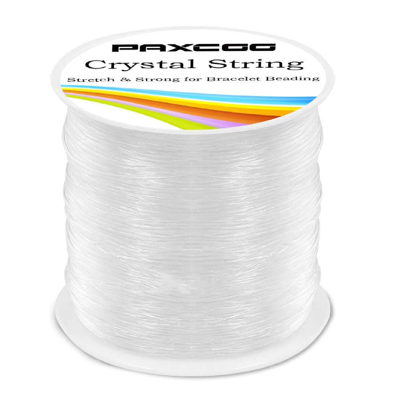 Paxcoo 0.8mm Elastic Cord, Elastic Bracelet Cord Crystal Beading Cord Jewelry Making (120m)