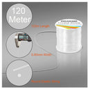 Paxcoo 0.8mm Elastic Cord, Elastic Bracelet Cord Crystal Beading Cord Jewelry Making (120m)