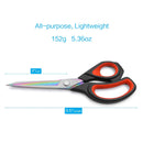 LIVINGO Heavy Duty Premium Tailor's Scissors | Multipurpose | Titanium Coating | Forged Stainless Steel | 9.5 Inches