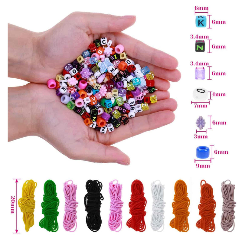 DICOBD 10800pcs 3mm 8/0 Glass Seed Beads Craft Beads Kit and 1200pcs Letter  A