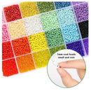 DICOBD Craft Beads Kit 10800 Pcs | 1200pcs 3mm Glass Seed Beads | Letter Beads for Friendship Bracelets