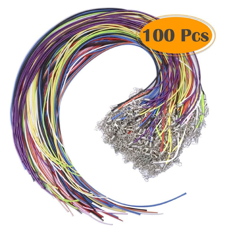 Selizo 100 Pieces Of Rope | Of Necklace With Aranel Clasp To Make Jewelry And Bracelets | Multicolored