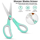 iBayam Ultra Sharp Bulk Multi-Purpose Scissors | Resistant | Office Comfort Grip | Sewing Fabric | 8 Inch