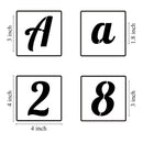 Inch Alphabet Letter Stencils To Paint | Pack Of 62 Letter And Number Stencils For Painting On Wood | Reusable Cursive Numbers