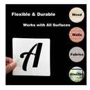 Inch Alphabet Letter Stencils To Paint | Pack Of 62 Letter And Number Stencils For Painting On Wood | Reusable Cursive Numbers