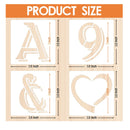 2 Inch Letter and Number Stencils | 40 Reusable Craft Stencils | Templates For Painting On Wood | Wall | Fabric | DIY Art Projects