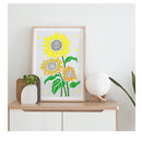Honeycomb Stencil Sunflower Flower Stencils For Painting On Wood Canvas